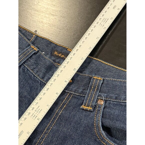 Nudie Jeans Men’s 32x29 Slim Jim Dark Organic Twill Straight Leg Blue NJ3775 - Picture 11 of 12